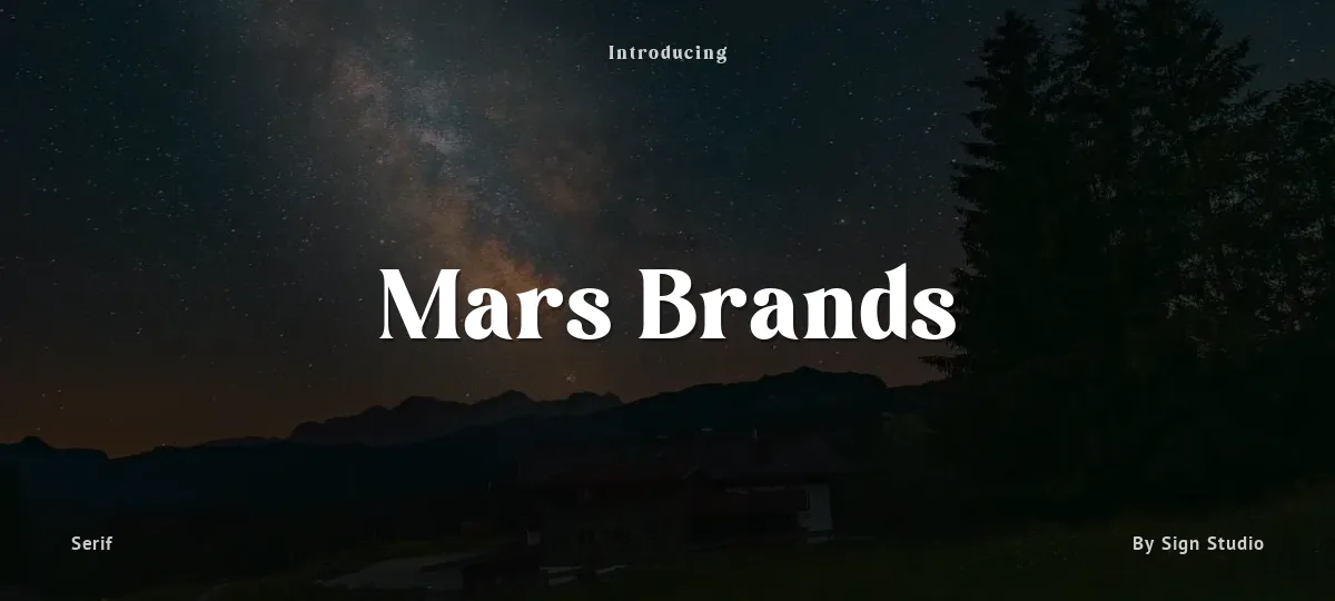 Mars Brands font preview