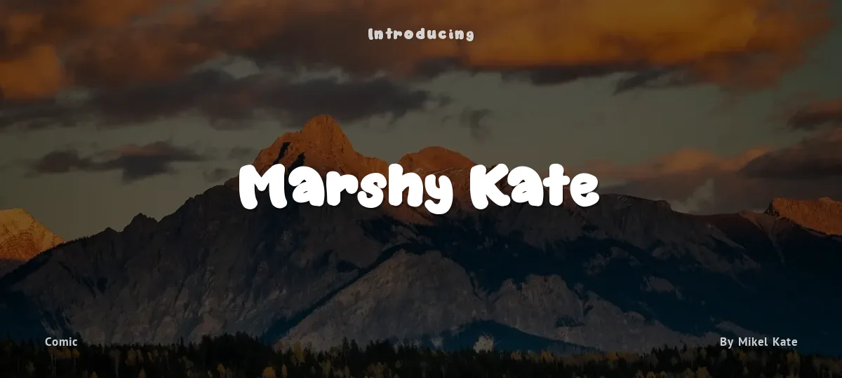 Marshy Kate font preview