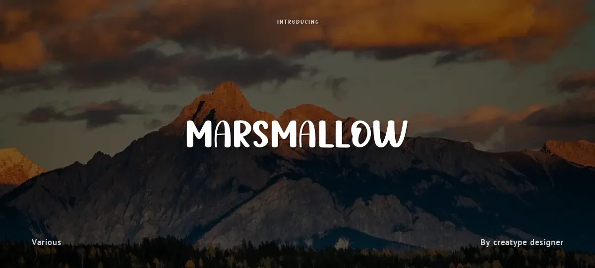 Marsmallow font preview