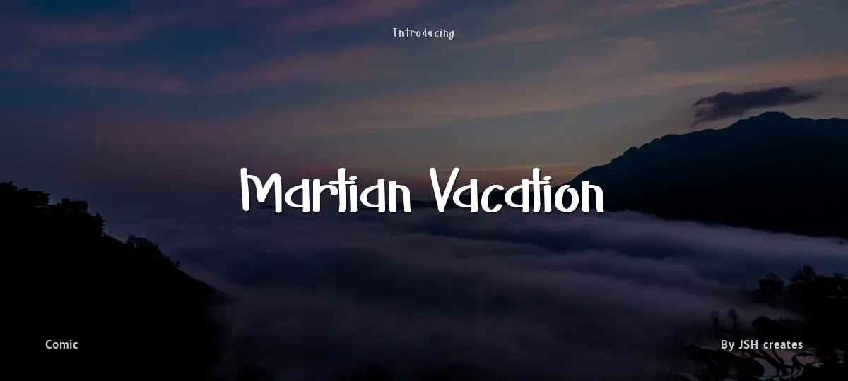 Martian Vacation font preview