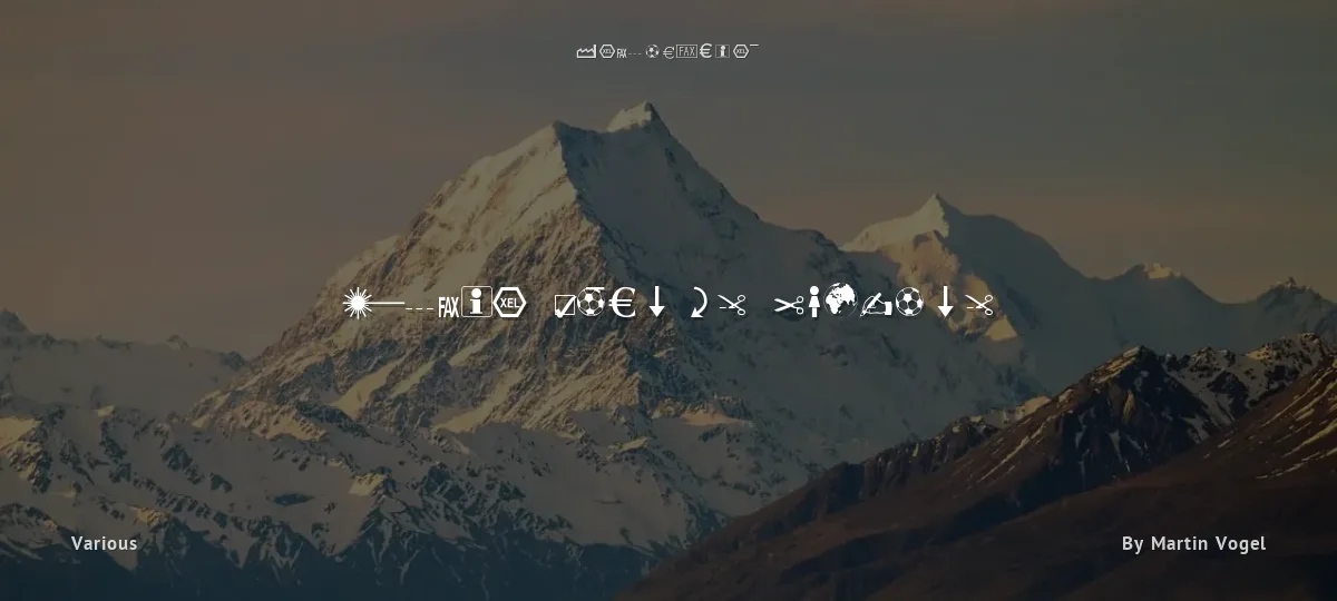 Martin Vogel's Symbols font preview