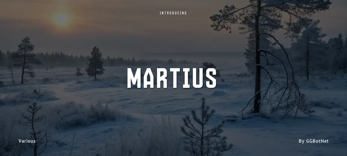 Martius font preview