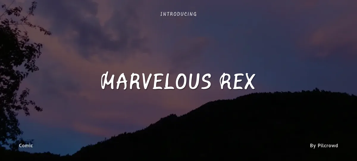 Marvelous Rex font preview
