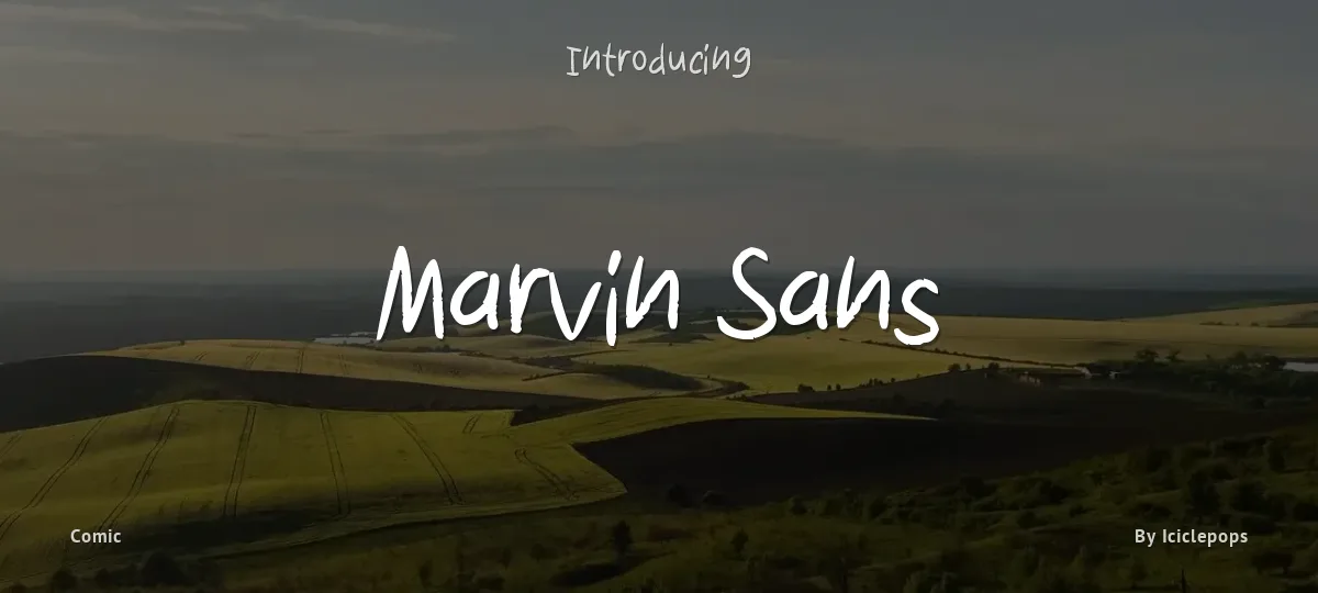 Marvin Sans font preview