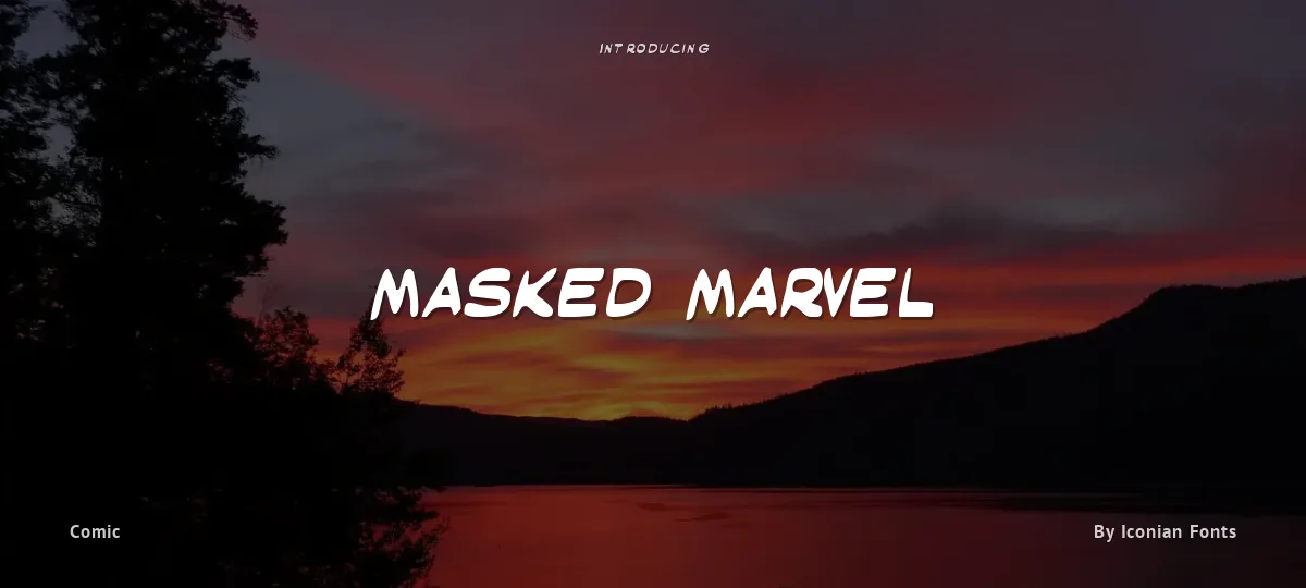 Masked Marvel font preview