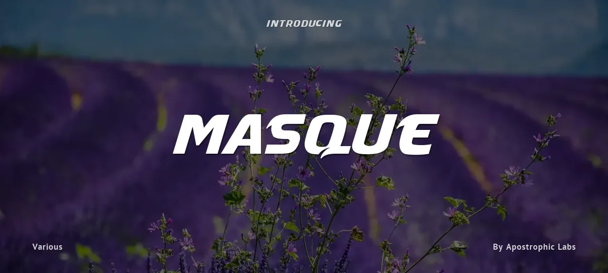 Masque font preview