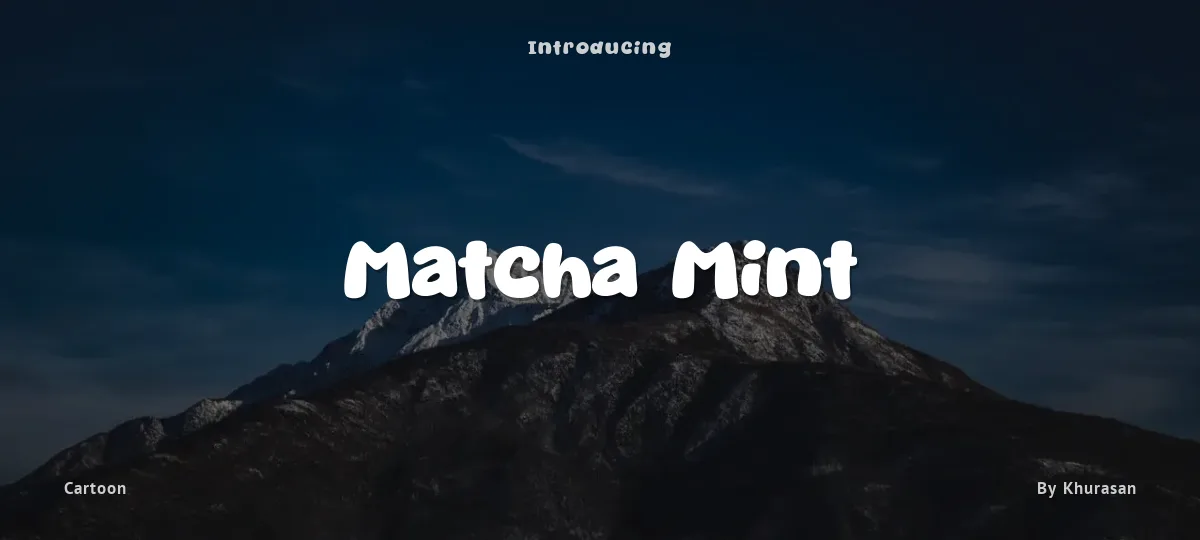 Matcha Mint font preview