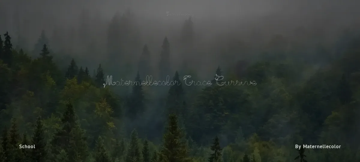 Maternellecolor Trace Cursive font preview