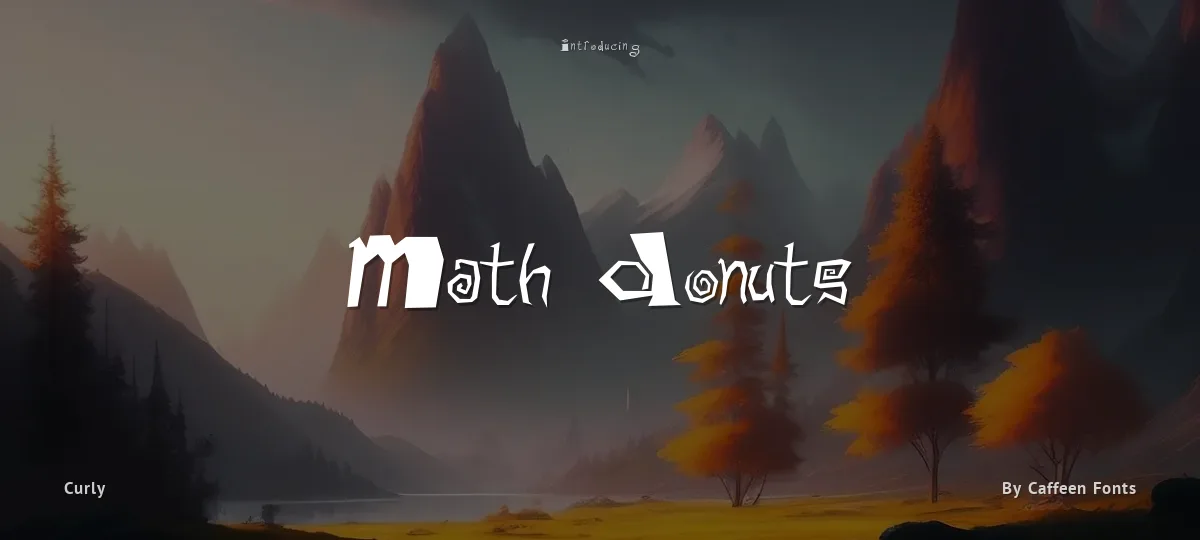 Math Donuts font preview