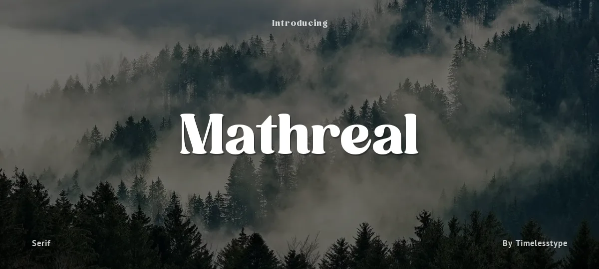 Mathreal font preview