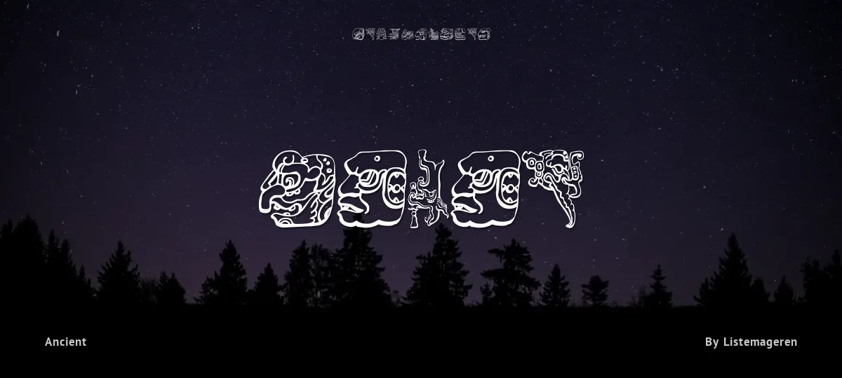 Mayan font preview