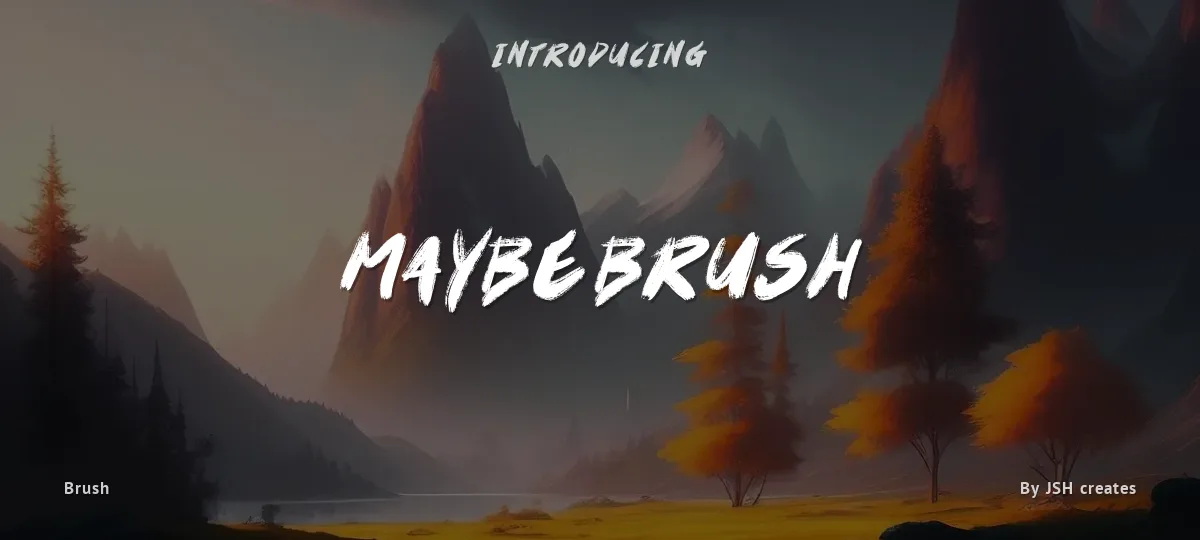 Maybe Brush font preview