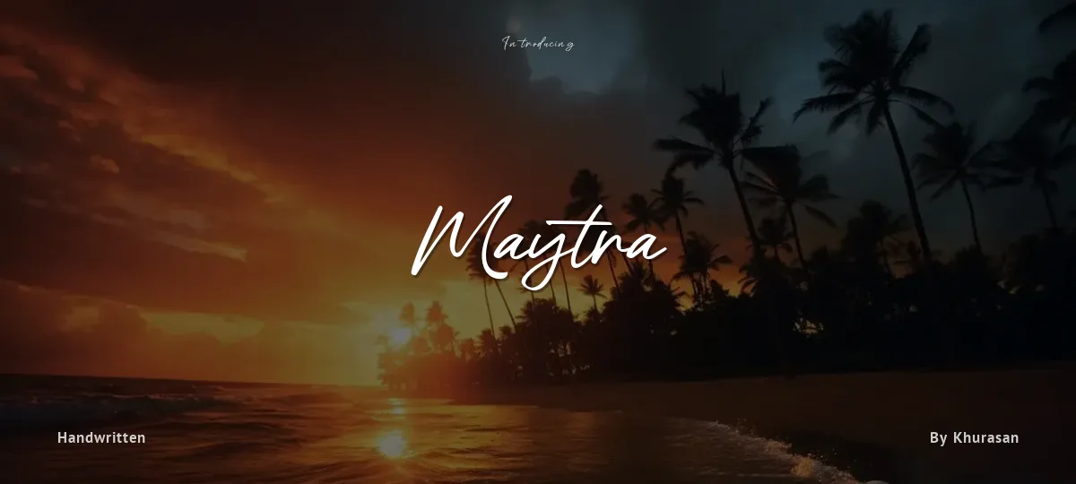 Maytra font preview