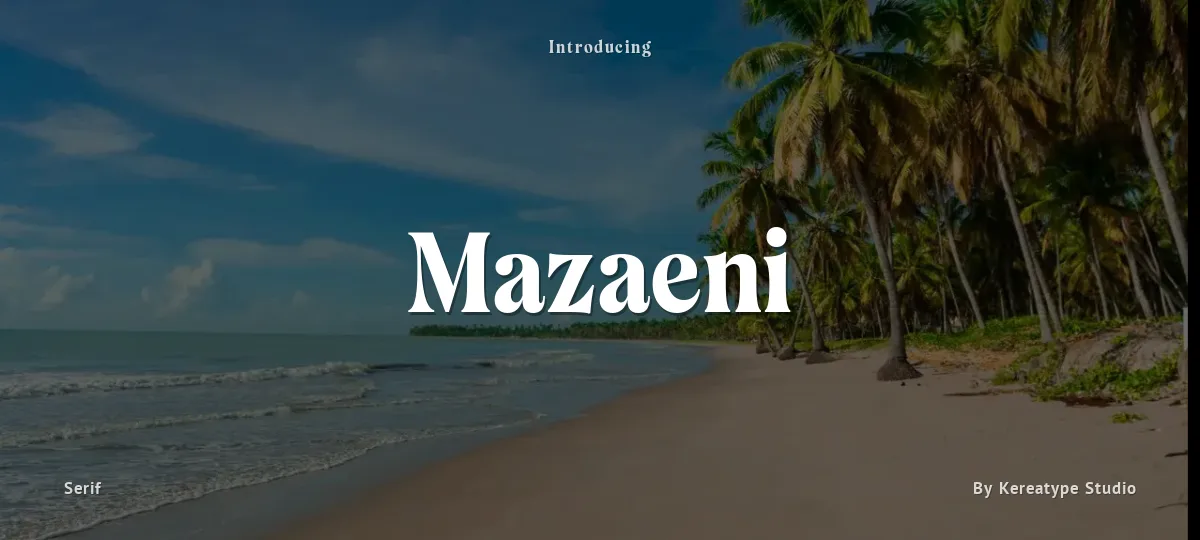Mazaeni font preview