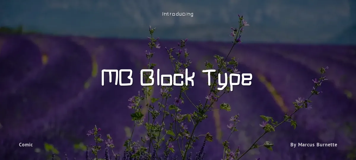 MB Block Type font preview