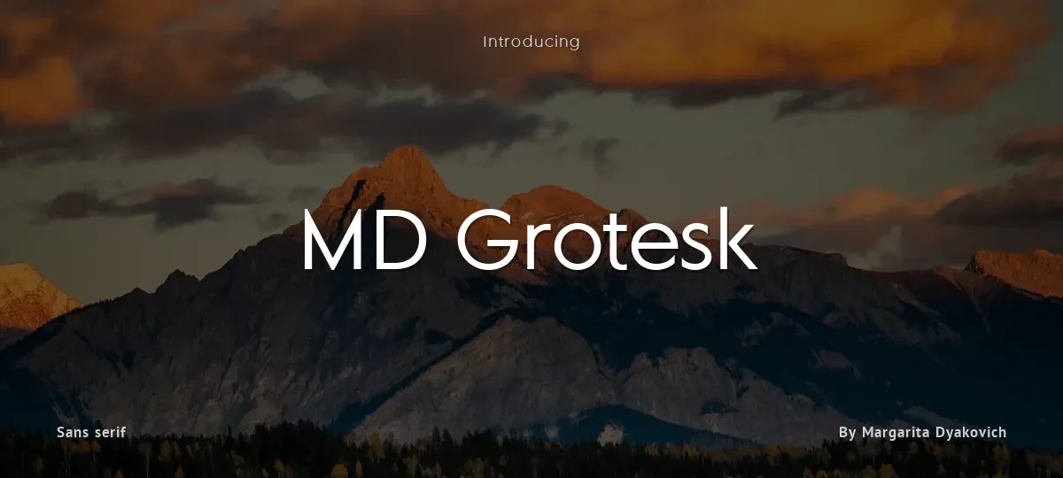 MD Grotesk font preview