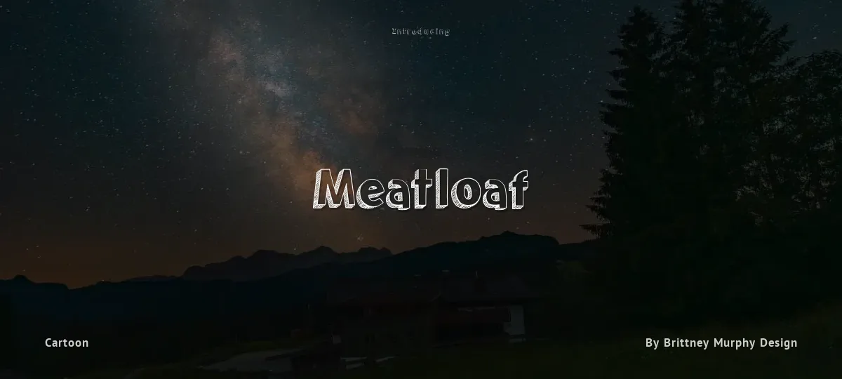 Meatloaf font preview