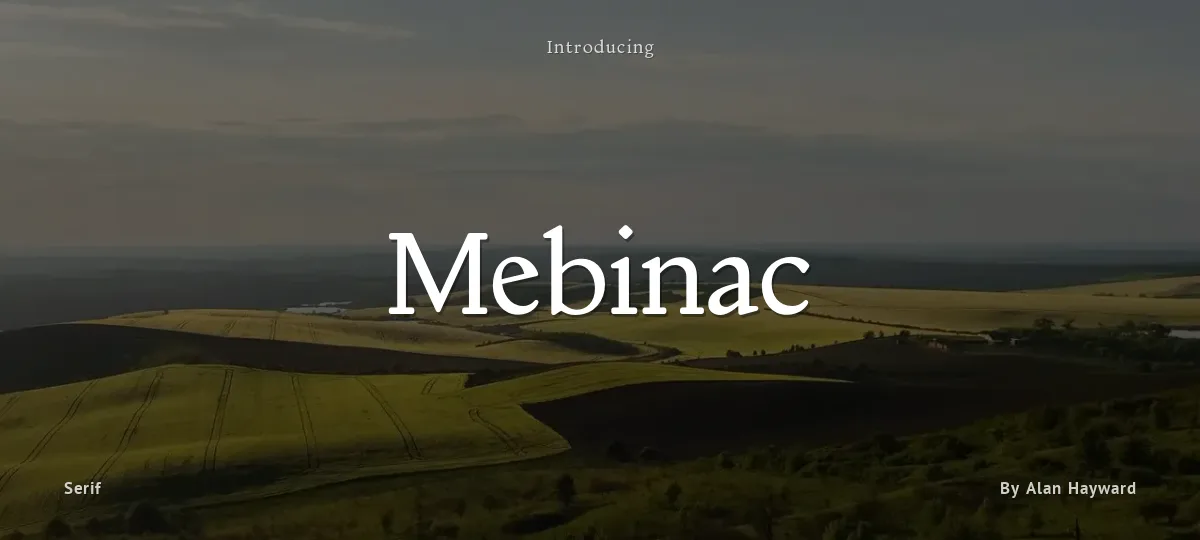 Mebinac font preview
