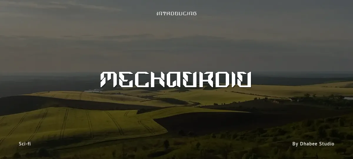 Mechadroid font preview