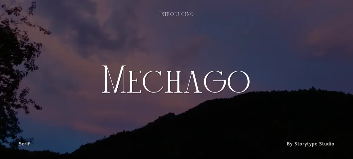 Mechago font preview