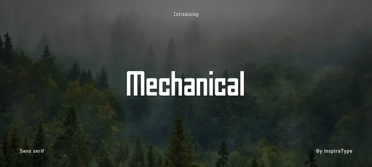Mechanical font preview