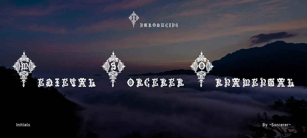Medieval Sorcerer Ornamental font preview