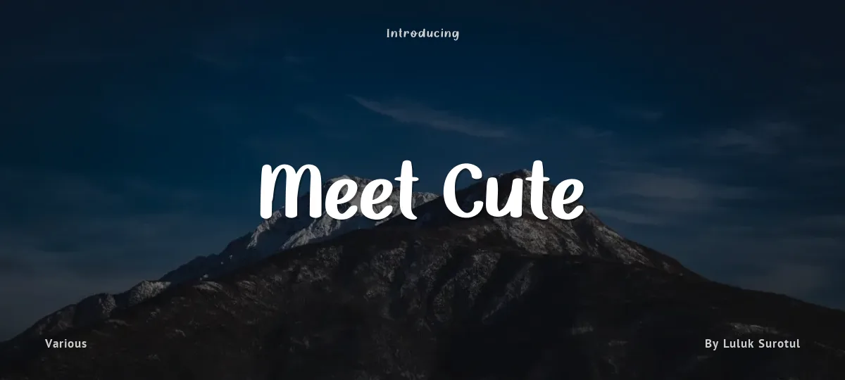 Meet Cute font preview