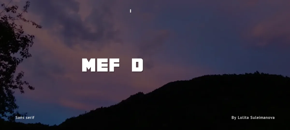 MEF Display font preview