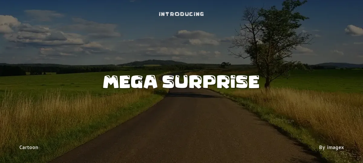 Mega Surprise font preview