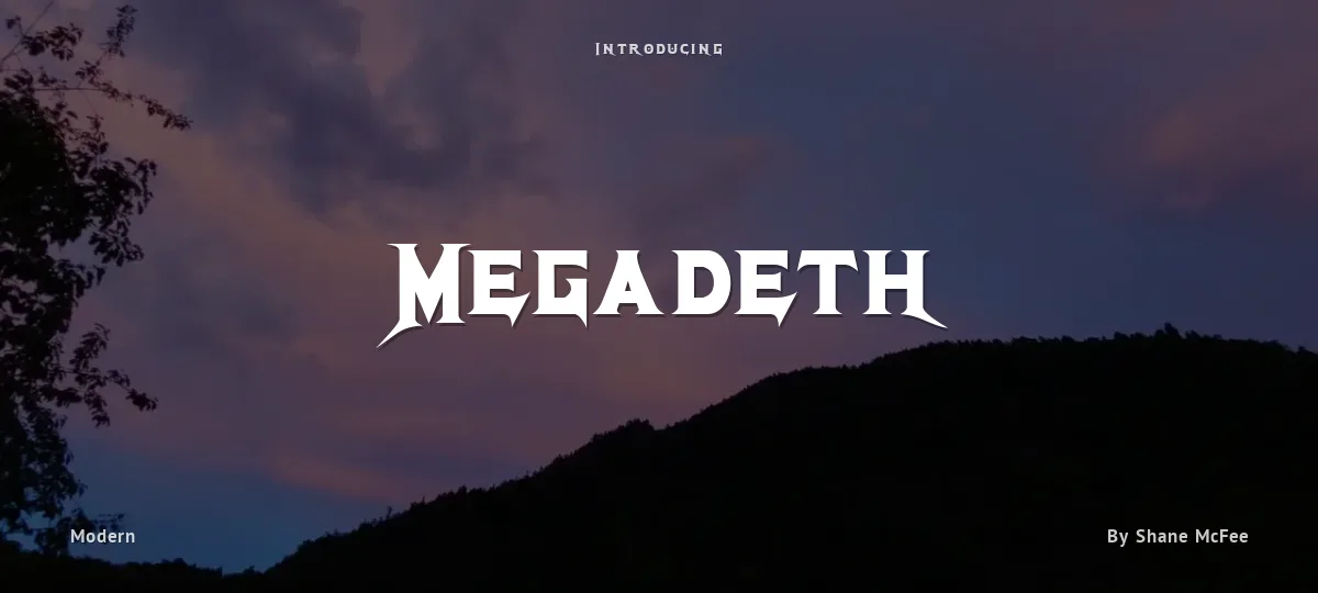 Megadeth font preview
