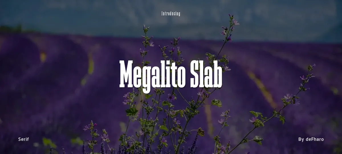 Megalito Slab font preview