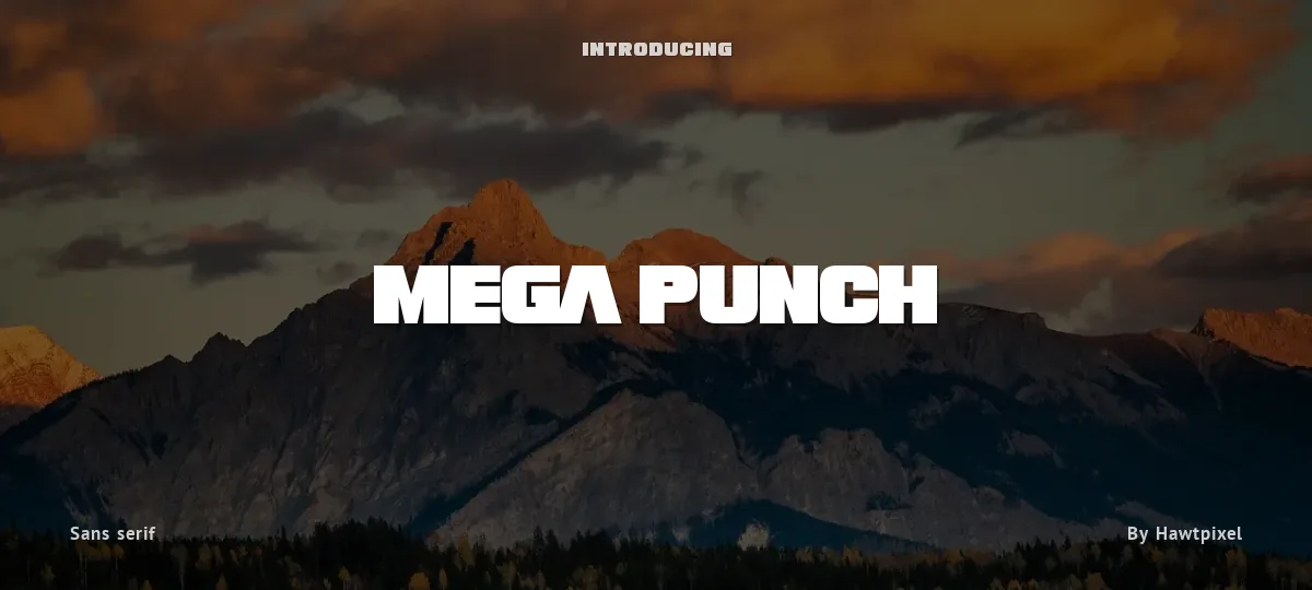 Mega Punch font preview