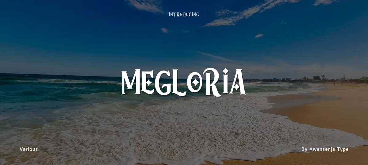 Megloria font preview