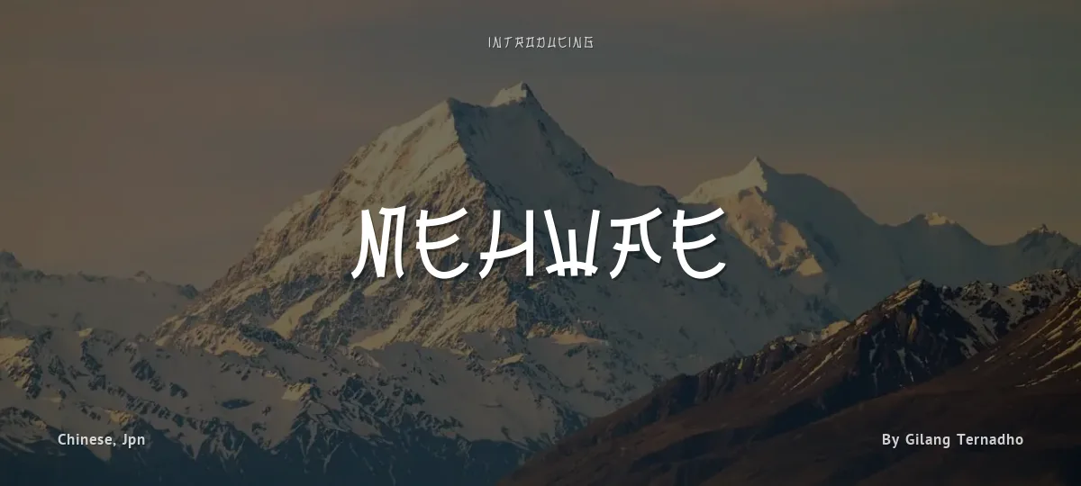 Mehwae font preview