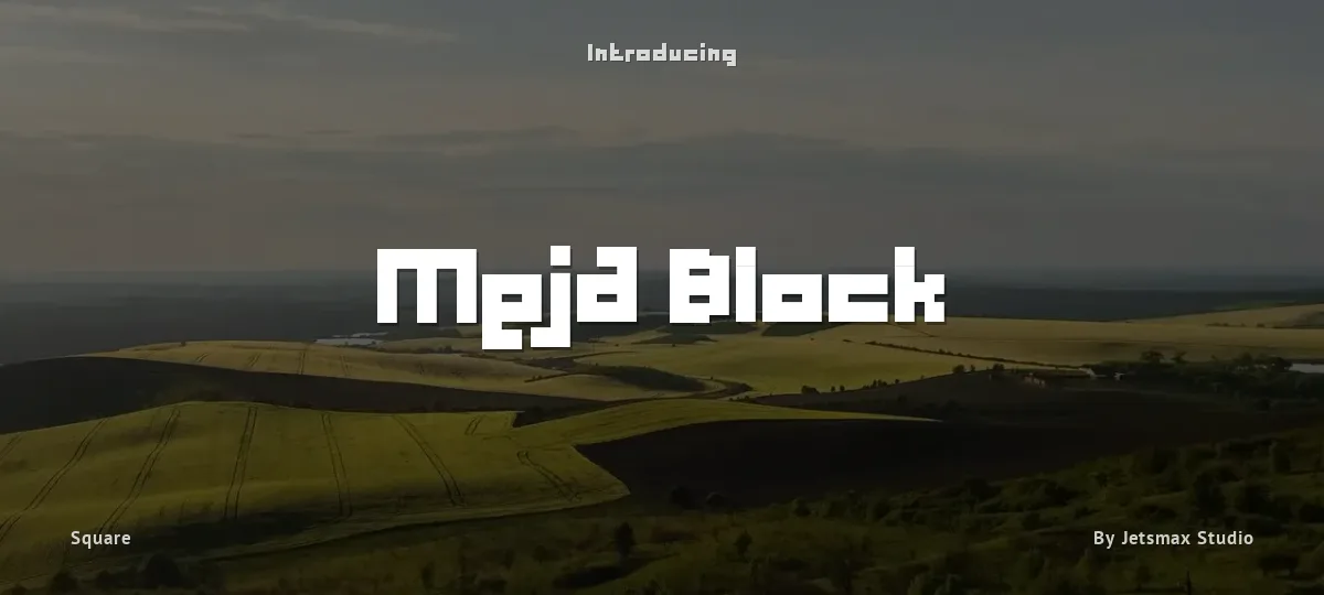 Meja Block font preview