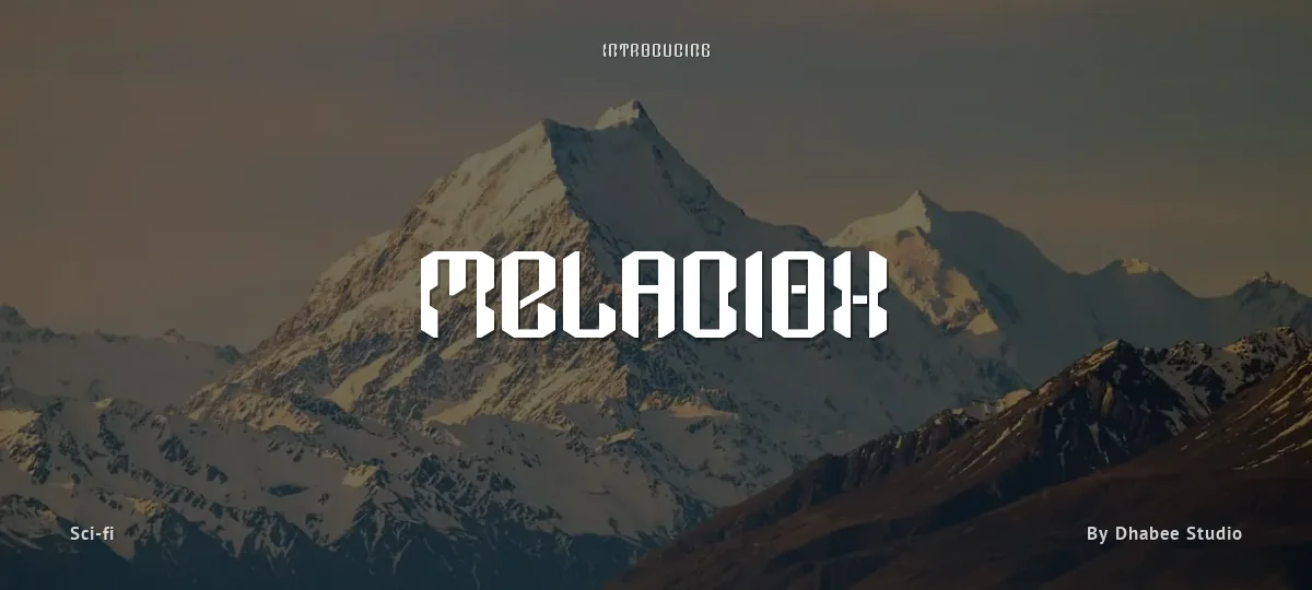 Meladiox font preview