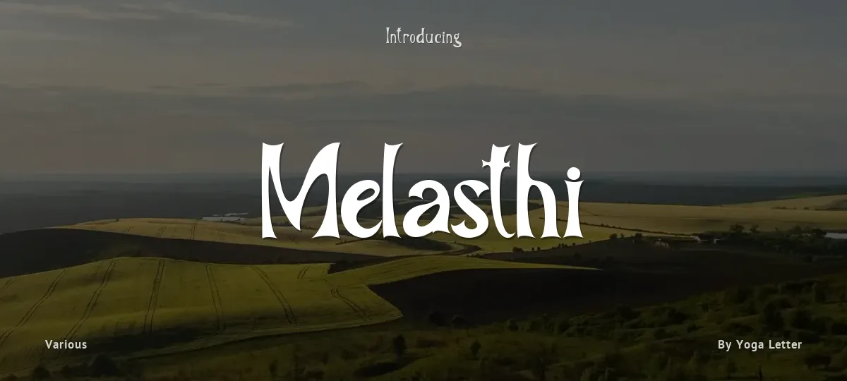 Melasthi font preview