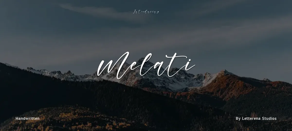 Melati font preview