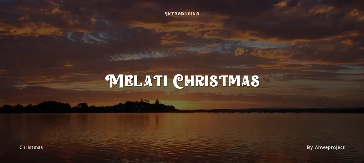 Melati Christmas font preview