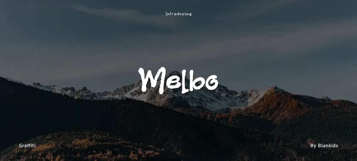 Melbo font preview