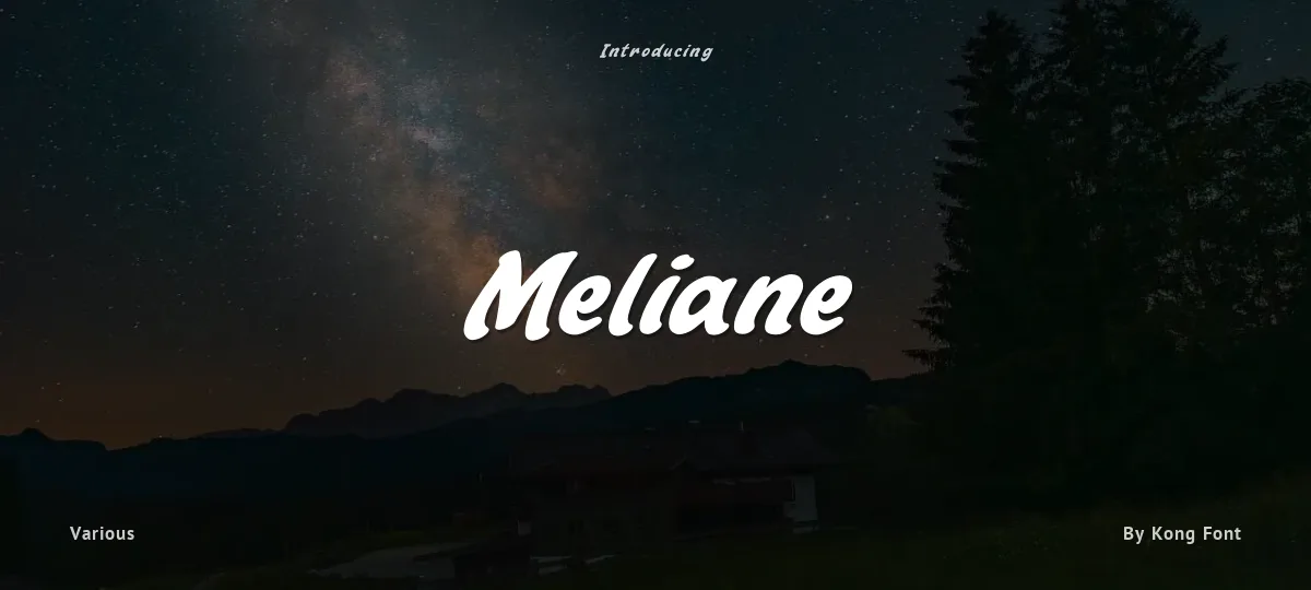Meliane font preview