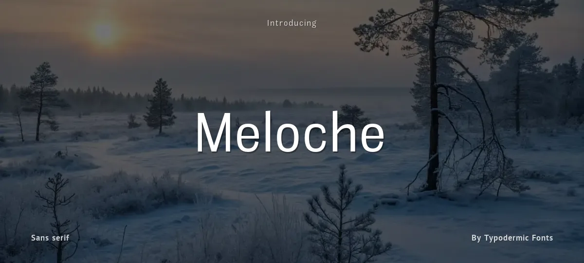 Meloche font preview