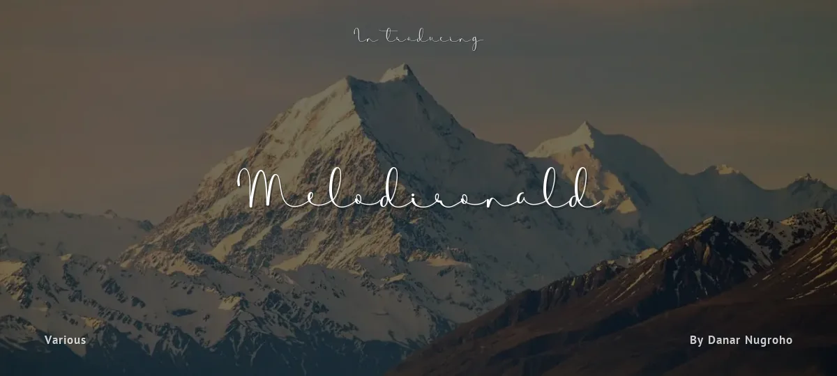 Melodironald font preview