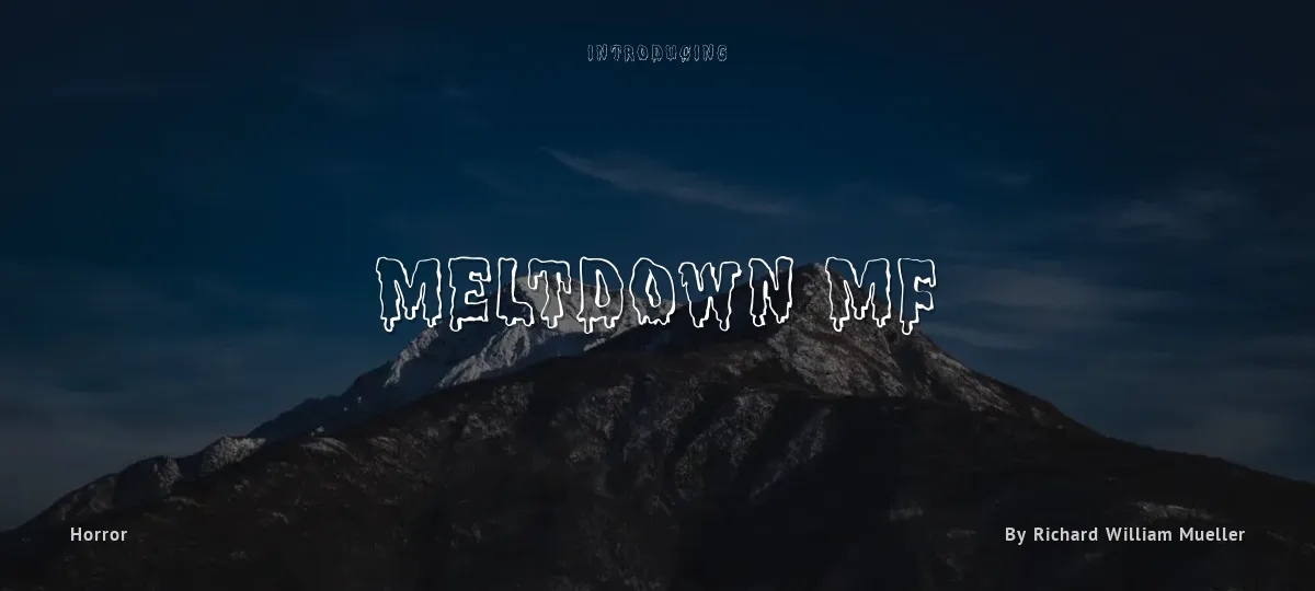 Meltdown MF font preview