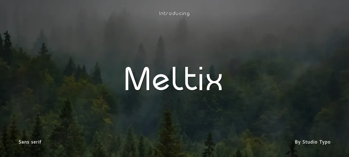 Meltix font preview