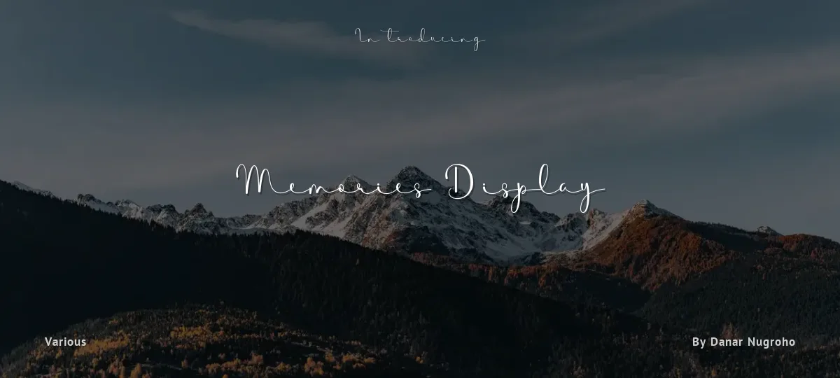 Memories Display font preview