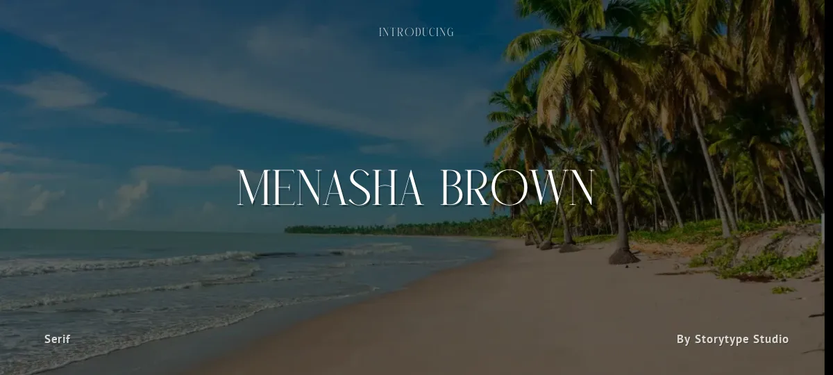 Menasha Brown font preview