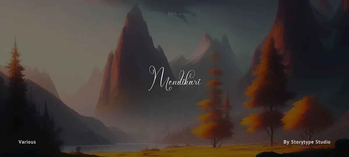 Mendikari font preview