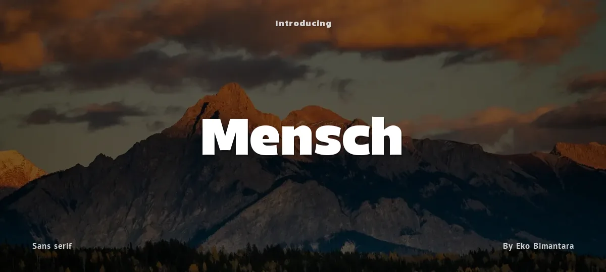 Mensch font preview
