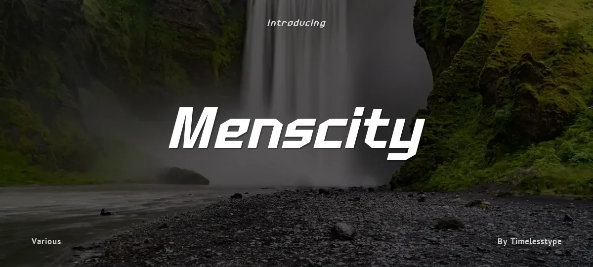 Menscity font preview